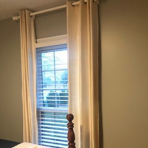 4 West Elm Silk Curtain Panels